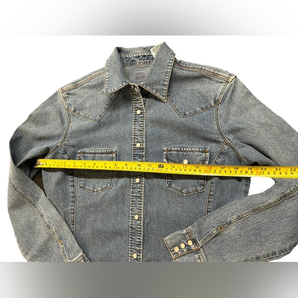 LEVI STRAUSS button down snap button denim jean long sleeve country shirt NWT - Picture 10 of 11